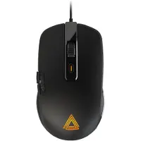 Lexip NP93 USB muis met gepatenteerde duimjoystick - Office en gaming toepassingen - Inclusief Windows software - keramische muisvoeten - zwart