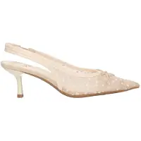 La strada Slingback Met Glitter Wit Mesh - Damesschoenen - Maat - 39