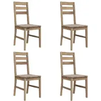 vidaXL Eetkamerstoelen 4 st massief acaciahout