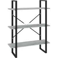 vidaXL Boekenkast 80x30x105 cm bewerkt hout grijs sonoma eikenkleurig
