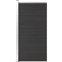 vidaXL Schuttingpaneel, composietmateriaal (WPC), 95x186 cm, zwart