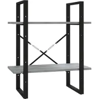 vidaXL Boekenkast 60x30x70 cm bewerkt hout grijs sonoma eikenkleurig