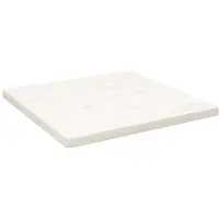 vidaXL Tafelblad vierkant 40x40x2,5 cm massief grenenhout wit