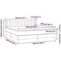 vidaXL Boxspring met matras fluweel donkergroen 180x200 cm