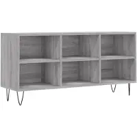 vidaXL Tv-meubel 103,5x30x50 cm bewerkt hout grijs sonoma eikenkleurig