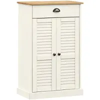 vidaXL Schoenenkast VIGO 60x35x96 cm massief grenenhout wit