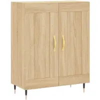 vidaXL Dressoir 69,5x34x90 cm bewerkt hout sonoma eikenkleurig