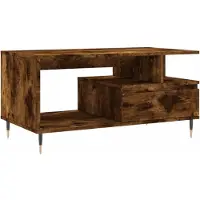 vidaXL Salontafel 90x49x45 cm bewerkt hout gerookt eikenkleurig
