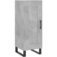 vidaXL Dressoir 34,5x34x90 cm bewerkt hout betongrijs