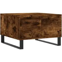 vidaXL Salontafel 55x55x36,5 cm bewerkt hout gerookt eikenkleurig