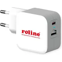 Roline thuislader met 1 USB-C PD en 1 USB-A Quick Charge 3.0 poort - 38W / wit
