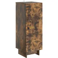 vidaXL Dressoir Gerookt eiken 33 x 34,5 x 90 cm Bewerkt hout