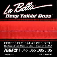 La Bella 760FS Deep Talkin' Bass, Flats - Standard 45-105 snarenset voor basgitaar