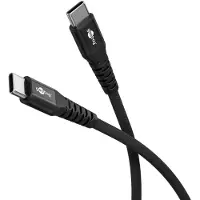 Goobay USB-C Supersoft Textile kabel | USB2.0 | PD 60W | zwart | 3 meter