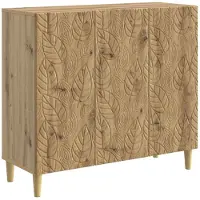 vidaXL Dressoir Artisanaal eiken 89 x 34,5 x 80 cm Bewerkt hout