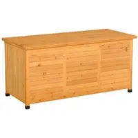 STILVORA Tuinopbergbox - Veel Opbergruimte Met Ventilatielatten - Voor Kussens En Gereedschap - Hout Geel - 127x56x60 Cm