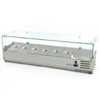Maxima Opzetkoelvitrine - 140 cm - 6 x 1/3 GN Bakken