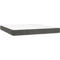 vidaXL Pocketveringmatras medium 160x210x20 cm fluweel donkergrijs