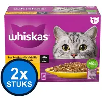 Whiskas 2x mix in saus 7+ pouch 12x85g