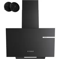 CIARRA VMB6765A - A+ 599 m³/u Schuine Afzuigkap 60 cm Wandkap Recirculatie & Luchtafvoer incl. Koolstoffilter met LED 3 Standen zwart