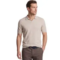 Gentiluomo v hals poloshirt beige