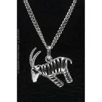 MOOYE ® - Collectie Zilveren Steenbok opengewerkt ketting hanger