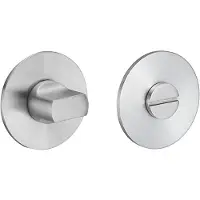 Intergriff Rozet met toilet / badkamersluiting rond 55x3 mm ultra dunne rozet van 3mm geborsteld RVS
