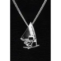 MOOYE ® - Collectie Zilveren Surfer ketting hanger - klein 2