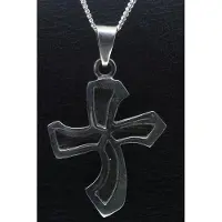MOOYE ® - Collectie Zilveren Keltisch kruis golvend ketting hanger