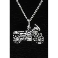 MOOYE ® - Collectie Zilveren Motor ketting hanger - 7