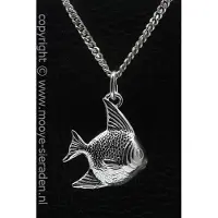 MOOYE ® - Collectie Zilveren Goudvis ketting hanger