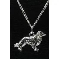 MOOYE ® - Collectie Zilveren Kooikerhondje ketting hanger - groot