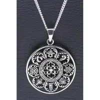 MOOYE ® - Collectie Zilveren Ashtamangala ketting hanger