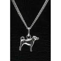 MOOYE ® - Collectie Zilveren Appenzeller sennenhond ketting hanger - klein