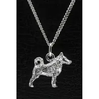 MOOYE ® - Collectie Zilveren Schipperke met staart ketting hanger - groot