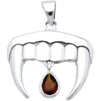 MOOYE ® - Collectie Zilveren Dracula - Vampier tanden kettinghanger