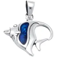 MOOYE ® - Collectie Zilveren Tropische vis kettinghanger