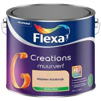 Flexa - Creations Muurverf Extra Mat - Midden Kastanje - Mengverf - 2,5 L