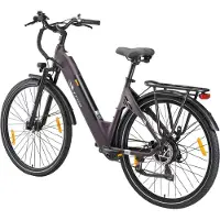 TTGO Elektrische Stadsfiets C3 SE - 250W Motor - 36V 18Ah Accu - 28 Inch - Bereik tot 120km - Shimano 7-Snelheden - Max 25km/u - Paars