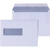 Quantore - Envelop 162x229mm venster 4x11cm links zelfkl 500st