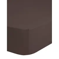 Hip Hoeslaken - katoen satijn - bruin - 90x200 cm