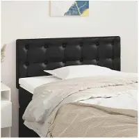 vidaXL Hoofdbord 80x5x78/88 cm kunstleer zwart