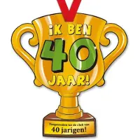 Paper Dreams Kartonnen Trofee | Ik ben 40 jaar!