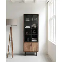 DTP Home Showcase Evo, 2x2 doors,220x80x40 cm, recycled teakwood (Naturel, 80x220x40cm)