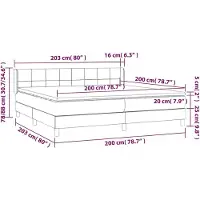vidaXL Boxspring met matras fluweel zwart 200x200 cm