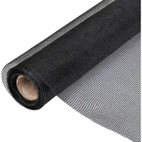 vidaXL Vliegenhor Fiberglas, 100x1000 cm, zwart