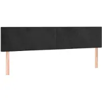 vidaXL Hoofdborden 160x5x78/88 cm fluweel zwart
