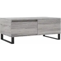 vidaXL Salontafel 90x50x36,5 cm bewerkt hout grijs sonoma