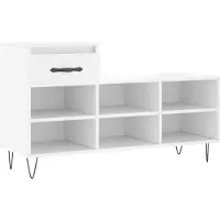 vidaXL Schoenenkast 102x36x60 cm bewerkt hout wit
