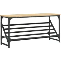 vidaXL Schoenenrek 90x30x45 cm bewerkt hout sonoma eikenkleurig